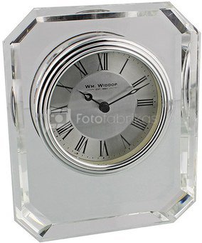 Laikrodis pastatomas stiklinis W2735 H:15 W:13 D:4 cm isp.