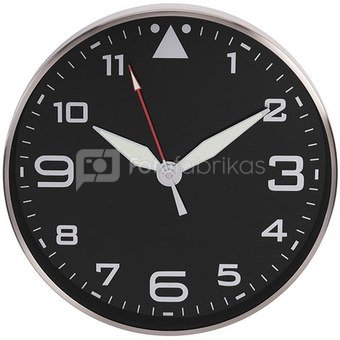 Laikrodis sieninis juodos spl. d 35 cm arabiškais skaičiais W7423 viddop