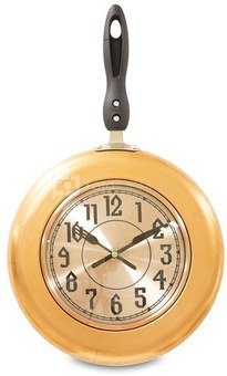 Laikrodis sieninis Keptuvė geltonas 44x26x5 cm 109001