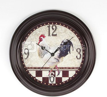 Laikrodis sieninis su gaidžio piešiniu D 30 cm W7353