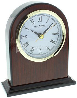 Laikrodis stalinis arkos forms medžio/aukso sp. W9617