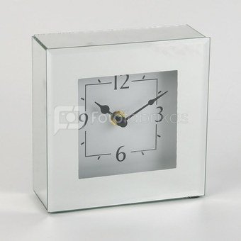 Laikrodis stalinis veidrodinio stiklo H:14 W:14 D:5 cm HE965