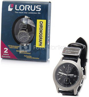 Laikrodis su chronometru rankinis Rf819cx9 Lorus 497666012443 sidabro spalvos