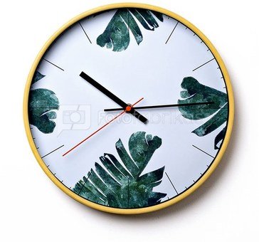 Laikrodis Tropikų lapai diam 30 cm W7964 viddop