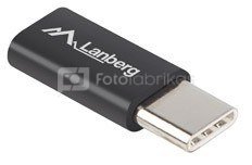 Lanberg Adapter USB CM - micro USB BF 2.0 black