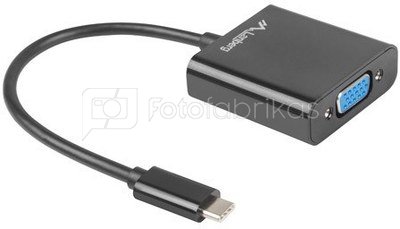 Lanberg Adapter USB CM - VGA F 15cm black