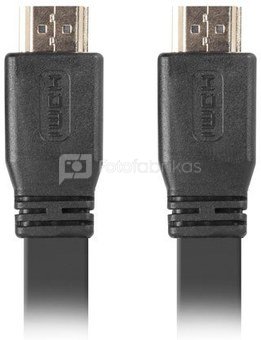 Lanberg Cable HDMI-HDMI v2.0 1.8m black flat 4K 60Hz, full copper