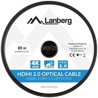 Lanberg Cable HDMI M/M v2.0 CA-HDMI-20FB-0200-BK 20m black
