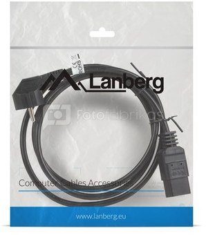 Lanberg Cable power CEE 7/7 - IEC 320 C19 16A VDE 1.8M black