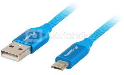 Lanberg Cable Premium USB micro BM - AM 2.0 1.8m blue QC 3.0