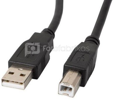 Lanberg Cable USB-A(M)->USB-B(M) 2.0 0.5M black FERRYT
