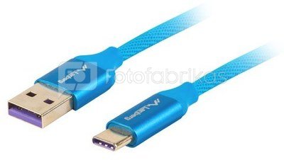 Lanberg Cable USB CM - AM 2.0 1m blue 5A, full copper