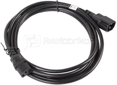 Lanberg Extension power cable IEC 320 C13 - C14 VDE 3M Black