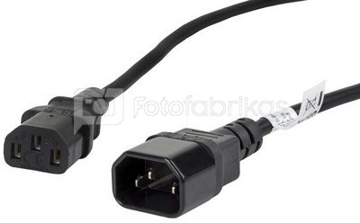 Lanberg Power cord extension cord IEC 320 C13 - C14 VDE 1.8M black