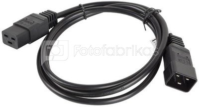 Lanberg Power cord extension cord IEC 320 C19 - C20 VDE 1.8M VDE black