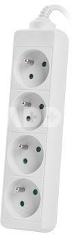 Lanberg Power strip 1.5m, white, 4 sockets, cable made of solid copper