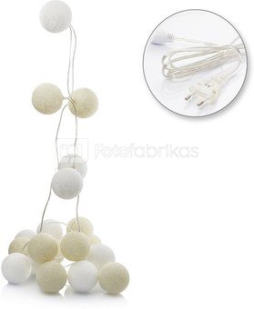 LED medvilniniai kamuoliai ( Cotton ball) 20 vnt. elektra SAVEX