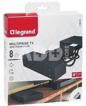 Legrand Protective TV extension cable 4x2P+Z + 4x2P 2m black