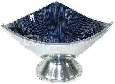 Lėkštė-dubuo metalinė dekoratyvinė 12,5x19,5x20 cm 98394 mėlyna