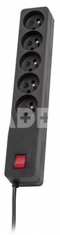 Lestar Surge protector ZX 510, 1L, 1,0m, black