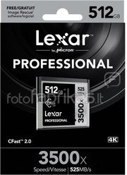 Lexar CFast 2.0 512GB 3500x Professional