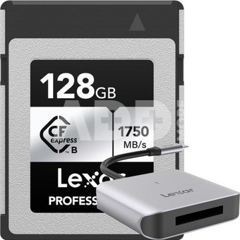LEXAR CFEXPRESS PRO SILVER SERIE R1750/W1300 128GB - INCL FOC CARDREADER/LRW510 (BLACK FRIDAY)