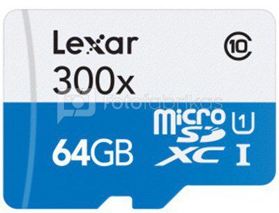 Lexar microSDXC High Speed 64GB without Adapter Class 10 300x