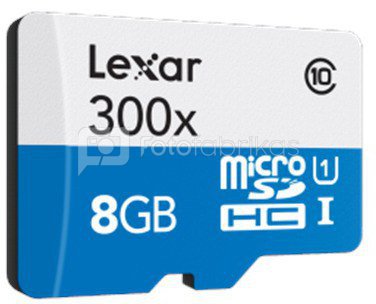 Lexar microSDHC High Speed 8GB without Adapter Class 10 300x