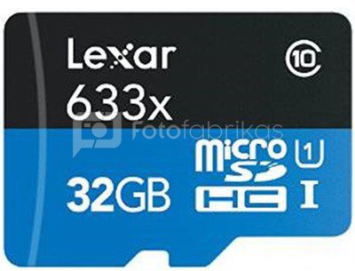 Lexar microSDHC 633x UHS-I 32GB with Adapter