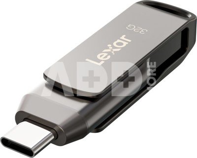 LEXAR JUMPDRIVE DUAL DRIVE D400 TYPE-C/TYPE-C & TYPE-A, UP TO 100MB/S READ (USB 3.1) 32GB