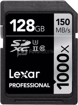 LEXAR PRO 1000X SDHC UHS-II U3 (V60) R150/W90 128GB