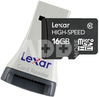 Lexar microSDHC High Speed 16GB with Reader