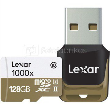 Lexar microSDHC 1000x 128GB UHS-II with USB 3.0 Reader