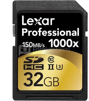 Lexar SDHC Card 32GB 1000x Professional UHS-II