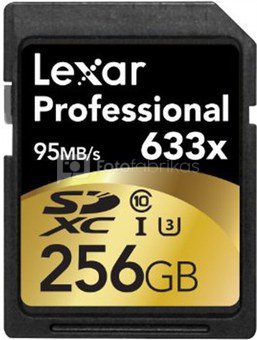 Lexar SDXC Card 256GB 633x Professional Class 10 UHS-I