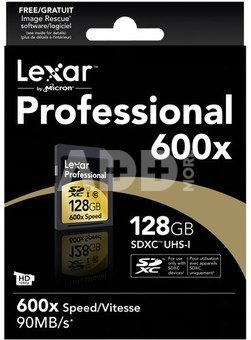 Lexar SDXC Card 128GB 600x Professional UHS-I