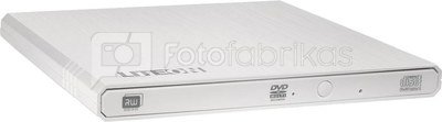 Внешнее записывающее устройство Liteon DVD/CD Ext 8x USB, белый (EBAU108)