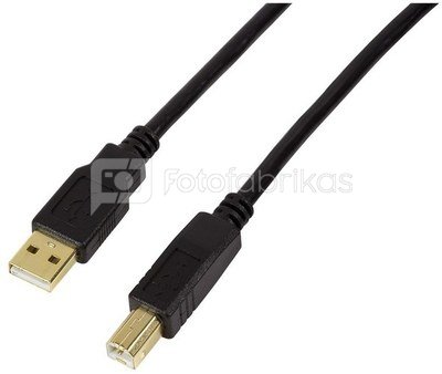 LogiLink Active repeater cable USB 2.0 AM/BM 10m black