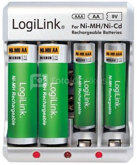 LogiLink Battery charger for Ni-M H / ni-Cd AA / AAA/ 9V