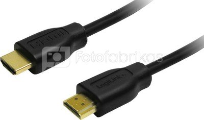 Logilink HDMI type A male,1.4 version, connection cable, Black, 3 m