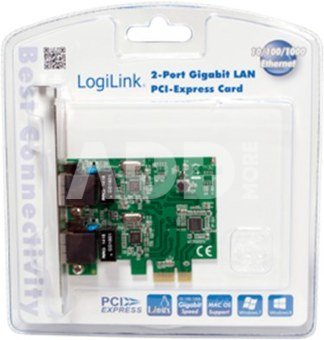 Logilink PC0075, 2-port Gigabit PCI Express network card