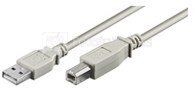 Logilink USB 2.0 connection cable USB A male, USB B male, 5 m, Grey