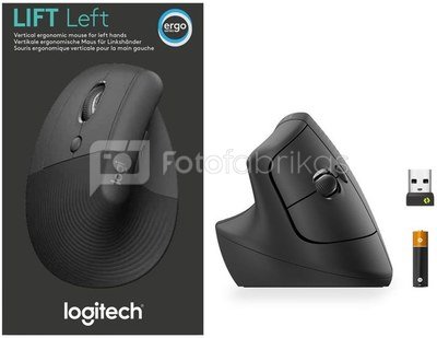 Logitech Mouse Lift Graphite Left Handed 910-006474