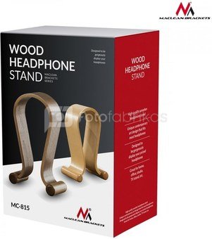 Maclean Headphones Stand Wooden Nut Color MC-815W