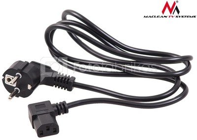 Maclean Power cable angled 3 pin plug 5M EU MCTV-804