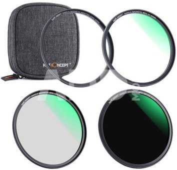 Magnetic UV, Circular Polarizer & ND1000 Filter Kit with Case (55mm)