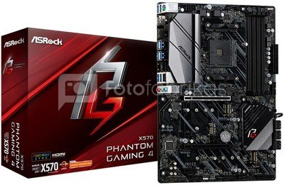 ASRock Motherboard X570 Phantom Gaming 4 AM4 4DDR4 HDMI/DP M.2 ATX