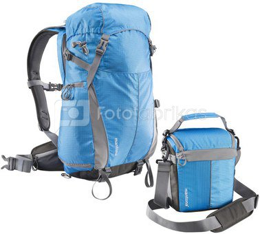 mantona Elements Outdoor Backpack with Bag light blue