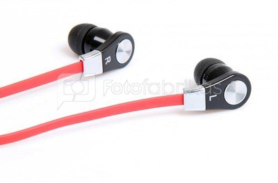 Media-Tech MAGICSOUND DS-2 - STEREO EARPHONES WITH MICROPHONE, BLACK-RED