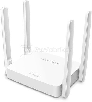 Mercusys Dual-Band Router AC10 802.11ac, 300+867 Mbit/s, 10/100 Mbit/s, Ethernet LAN (RJ-45) ports 2, Antenna type 4xFixed, White